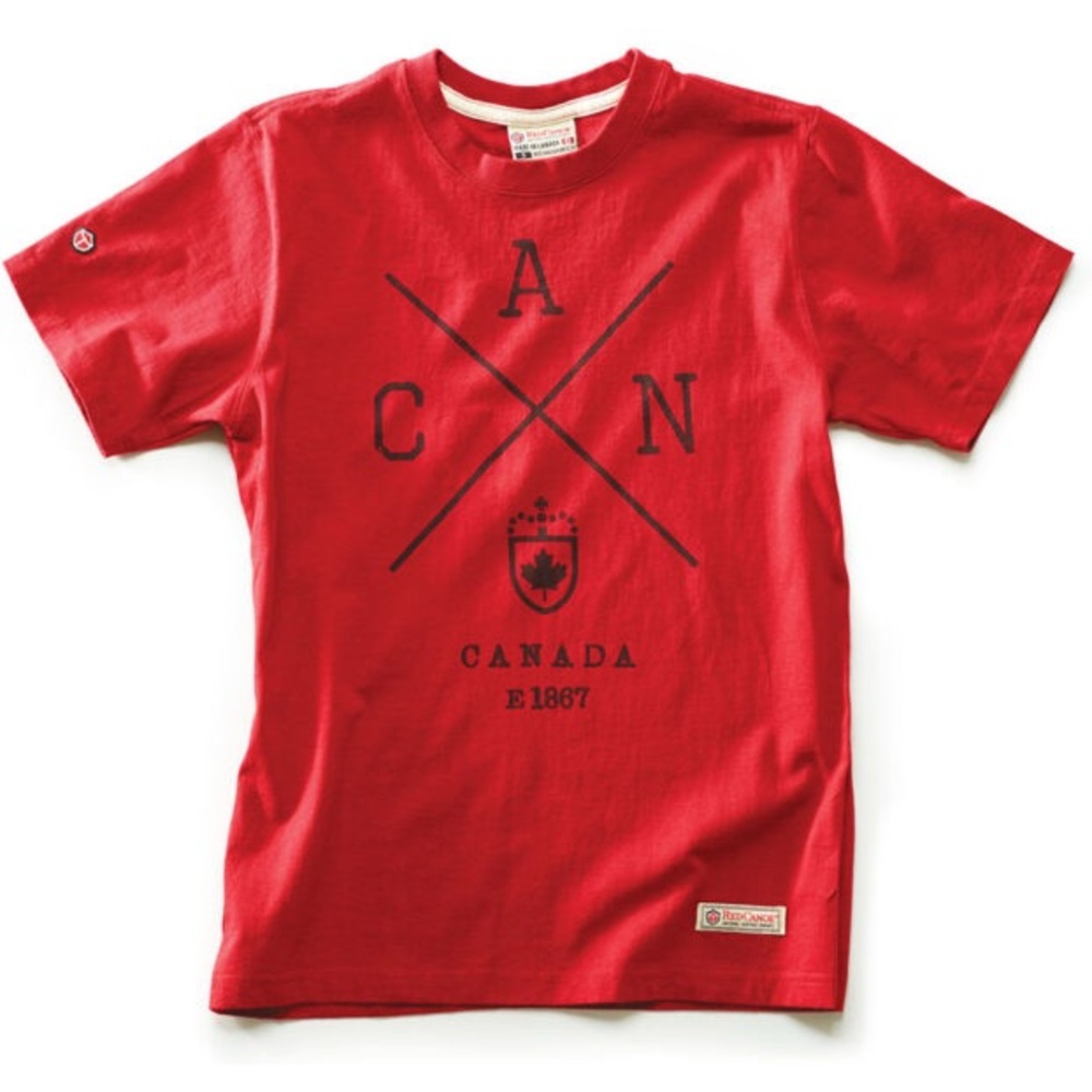 Cross Canada Graphic Red Men’s T-Shirt - Size Small